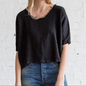 Black Crane Dolman Top